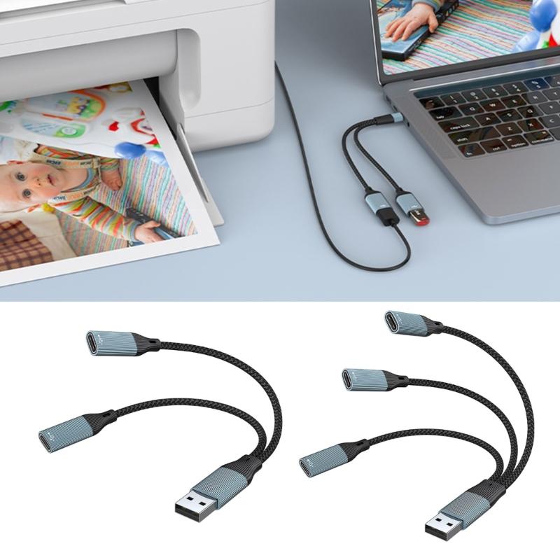 USB Y-разветвитель 2/3 в 1, кабель-разветвитель питания USB, USB-разветвитель Male на Type C Female, для зарядки и передачи данных