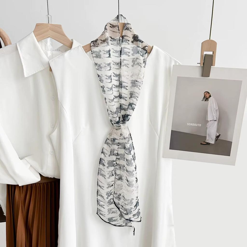 100% Nature Silk Scarf Fashion Women Scarves Shawl Hijab Bandana Kerchief Pashmina Neckerchief Foulard Female Echarpe 10*150cm