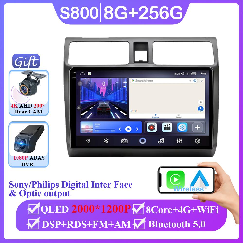 Android 14 For Suzuki Swift 2003-2010 Auto Radio Stereo Android Auto Carplay Multimedia Video Player Navigation No 2din DVD BT