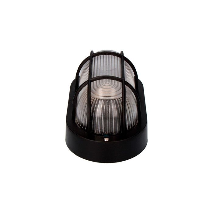 Овальный настенный светильник Ip54 Цвет Черный 1xe27 40w 11,4x20,2x10см Модель Таррагона. Эдм