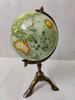 Antique Brass Globe with Stand | Vintage World Map Globe | Decorative Tabletop & Desk Essentials | Vintage Replogle World Globe