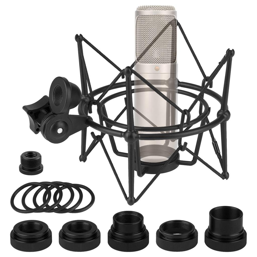 Geekria for Creators Microphone Shock Mount Compatible with Rode NT-USB, NT1-A, NT2-A, NT1000, NT2000, Procaster, and K2, Anti-Vibration Suspension