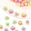 Acrylic Beads Plated Color Matching Double-sided Snail Charms for DIY Necklace Bracelet Earring Jewelry Making