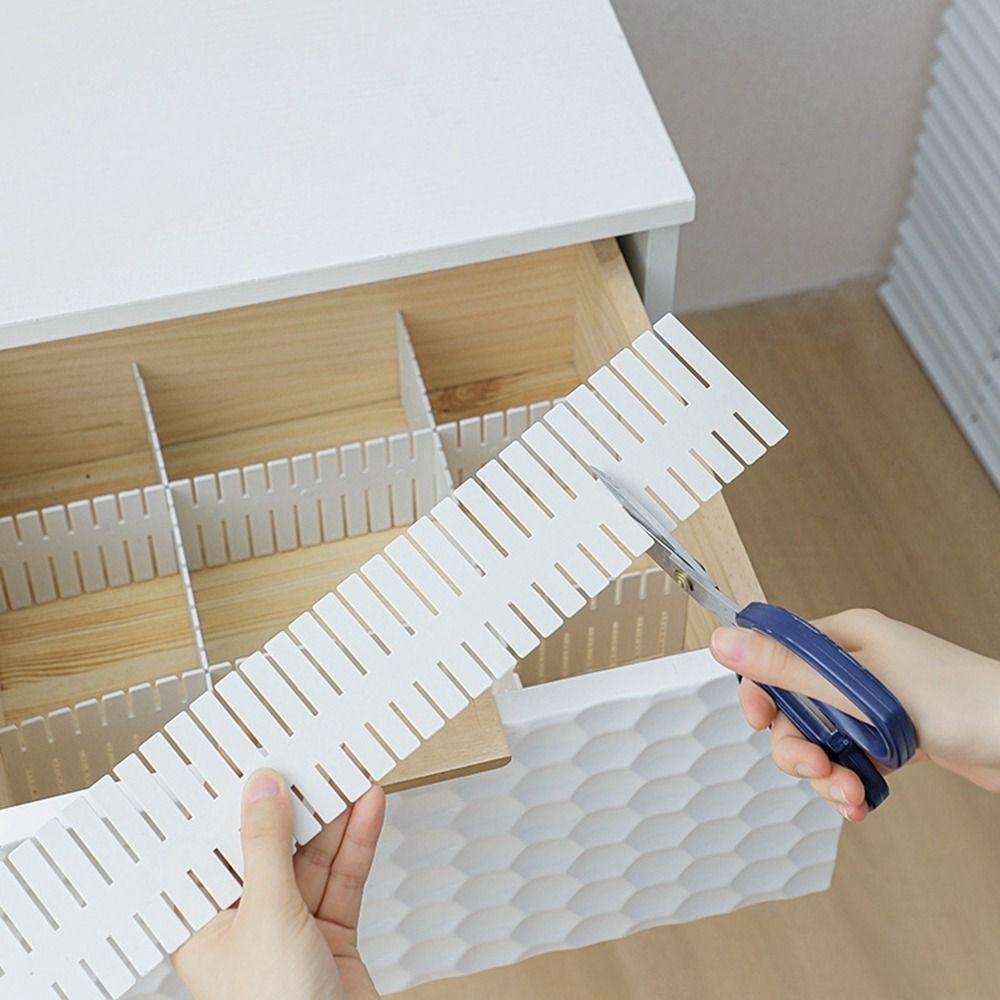 4Pcs DIY Combination Space-Saving Partition Board Closet Separator Drawer Divider Drawer Organizer