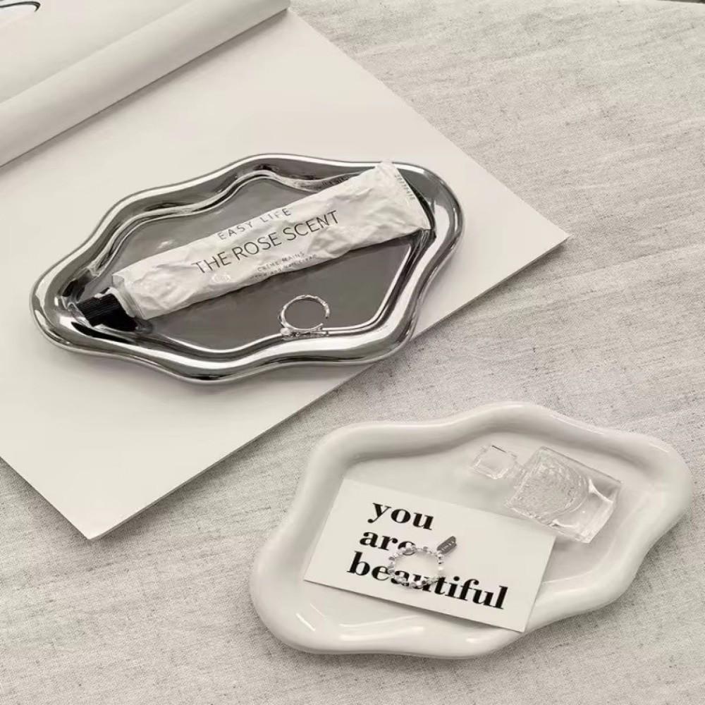Mini Jewelry Tray Cloud Shape Jewelry Display Plate Ins Storage Plate Watches/Keys Storage