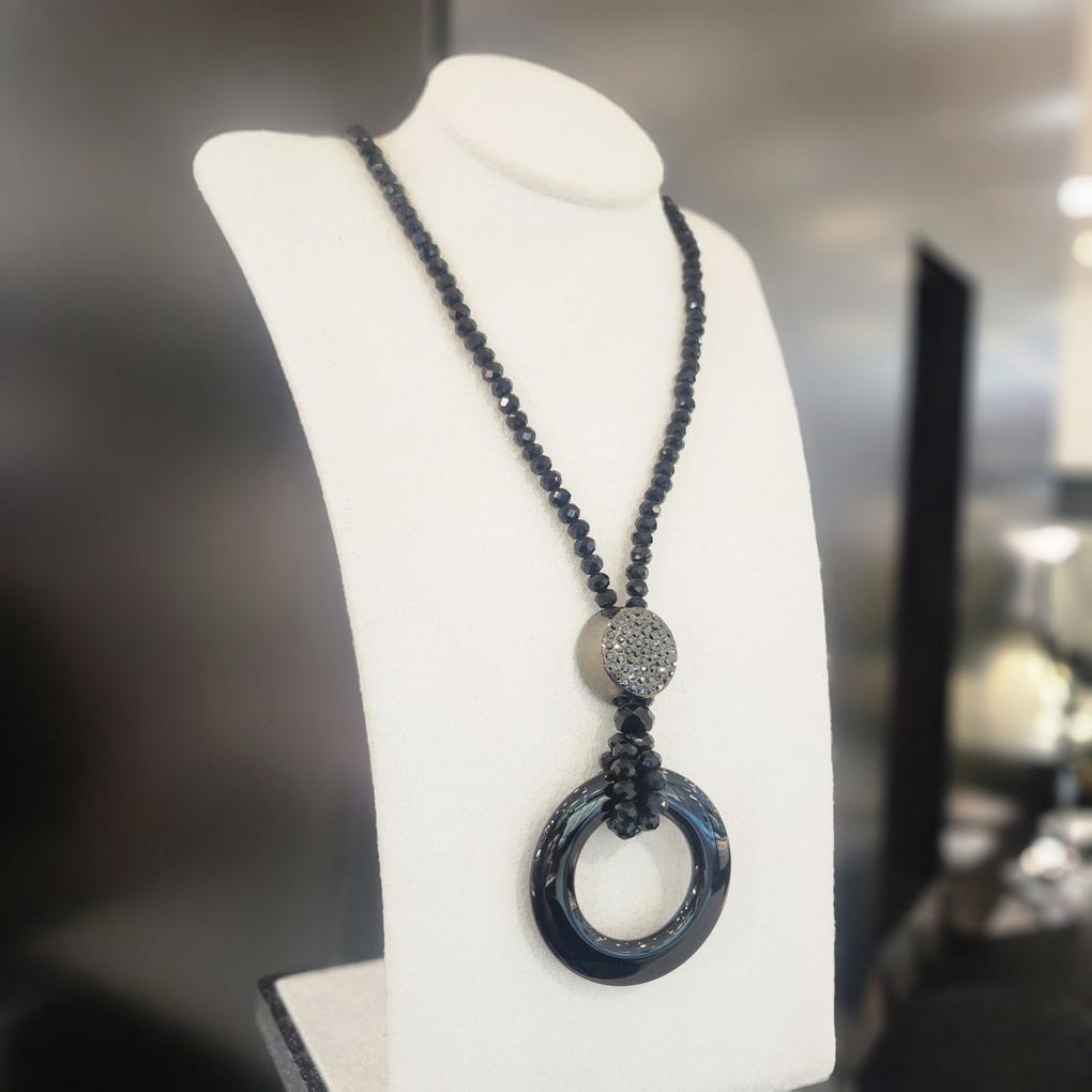 Колье Atria Ring Оникс Длинная огранка N MRNNEFR0038BKF