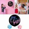 1 Set Giant Boy Or Girl Gender Reveal Black Latex Balloon Baby Shower Confetti Ballons Birthday Gender Reveal Party Decoration