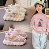 Girls Sports Shoes 2025 New Spring and Summer Children's Shoes Girls Fashion Mesh Breathable Casual Shoes Embroidery Flowers