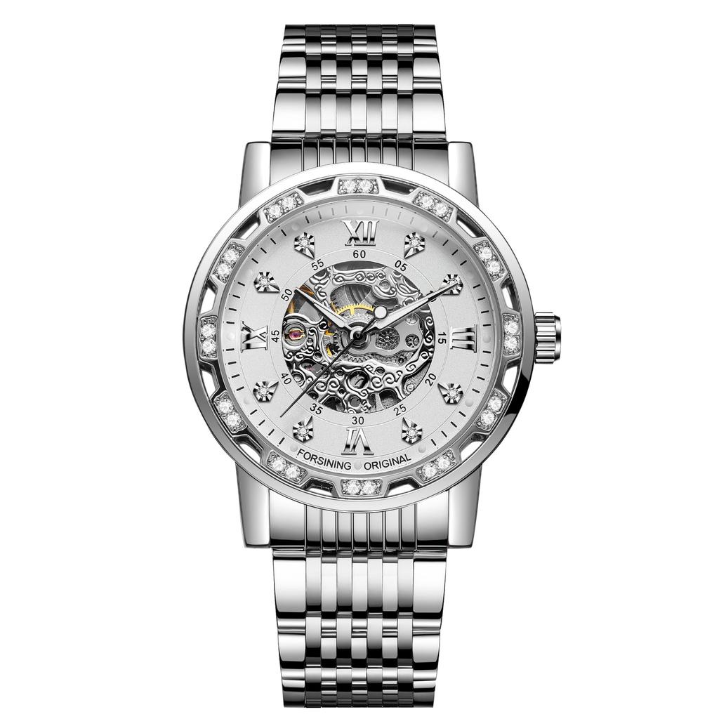 Forsining 614A Бренд Роскошные Бизнес Спортивные Механические Наручные Часы Мужские Часы Автоматические Нержавеющая Сталь Водонепроницаемые Часы Мужские