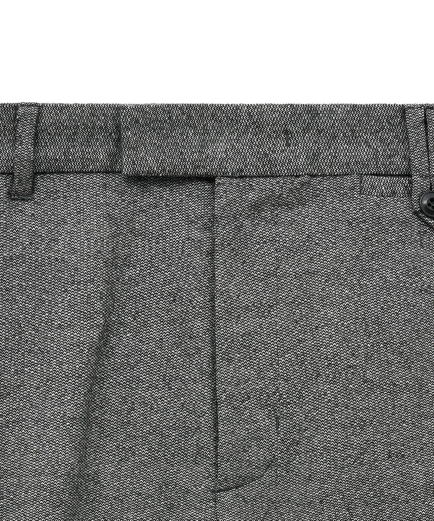 NOIRER Wool Tweed Flare Slacks (Gray)