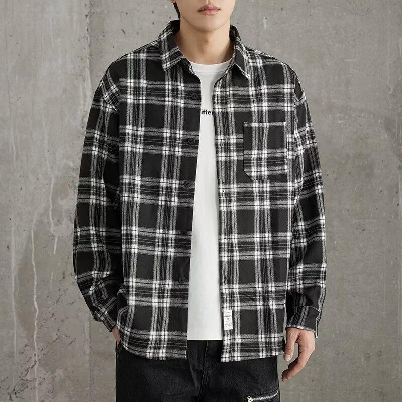 2024 Весна и осень PU красивое пальто мужское Ins High Street модный бренд Гонконгский стиль японский стиль Харадзюку корейский стиль модная свободная куртка