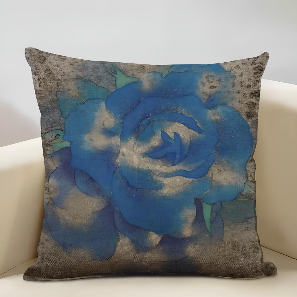 Цвет скалы Работы Подушка-чехол Домашний Декор Льняная Наволочка для дивана: Приятный к коже и дышащий с невидимой молнией