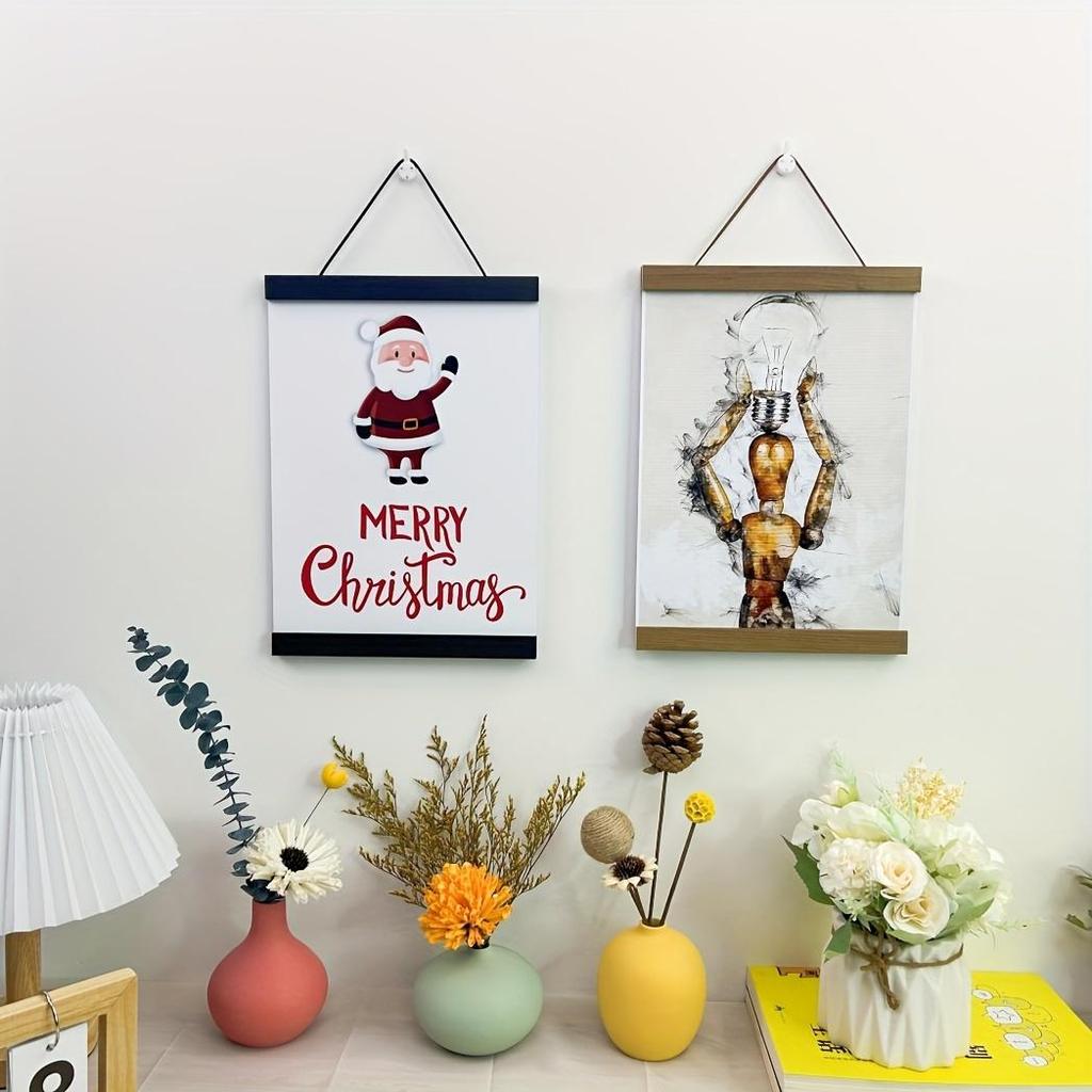 1pc Poster Frame, Magnetic Photo Frame for Photo Calligraphy Display Painting, Scroll Photo Frame, Canvas Creative Oil Painting Mural Art Decoration