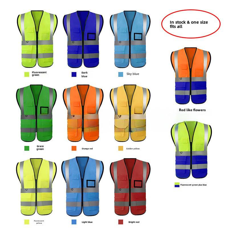 High-Visibility Reflective Safety Vest for Traffic and Construction Workers