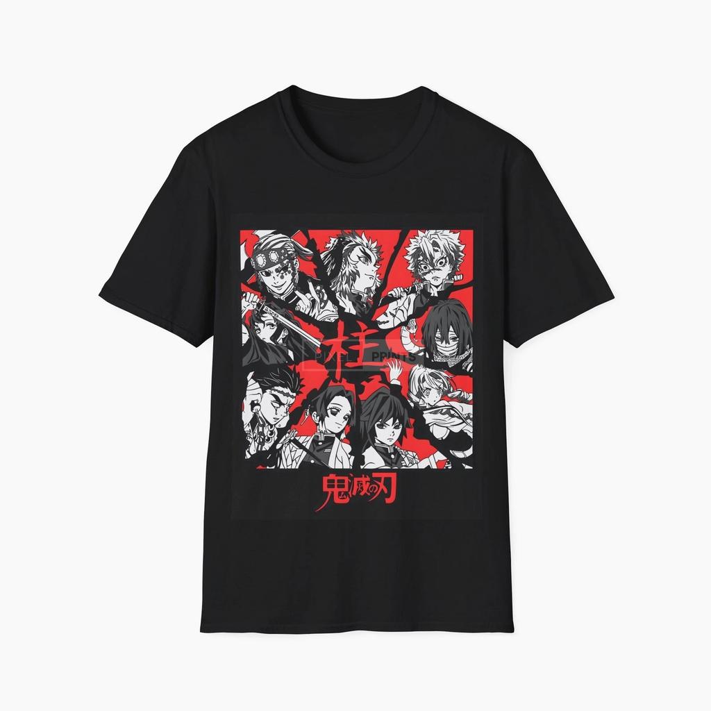 Demon Slayer, Hashiras, Anime-Inspired Unisex Softstyle T-Shirt, Graphic Tee