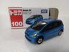 Томика Нет. 100 Honda Fit, масштаб 1/60, синий, с прозрачным кейсом