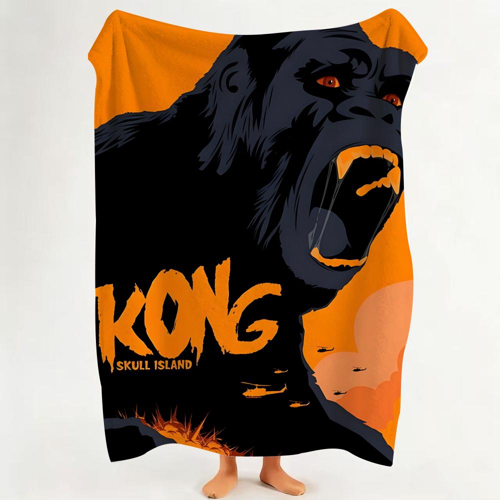 Movie K King K Kong Throw Flannel Throw Blanket Suitable for Sofa Living Room Bedroom