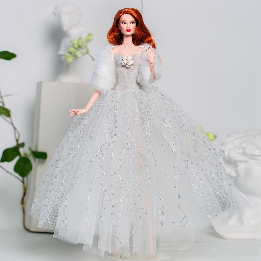 Европейская модная кукла-супермодель, синее платье, кукольное платье принцессы для куклы 30 см/для кукол BJD 1/6