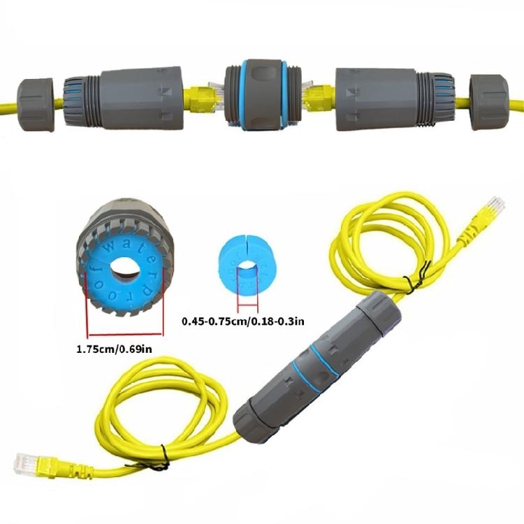 Quick Connection Shielded RJ45 Coupler Cat6 IP68 Waterproof Connector for Reliabled Outdoor Networking