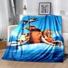 1pc Blanket Ice Age Continental Drift Print Design, Lightweight Blanket for Sofa, Bed- Soft &Warm, Gift for All Seasons like Christmas, Halloween