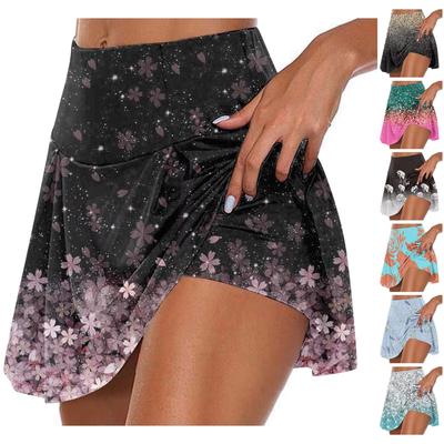 Женские спортивные эластичные плиссированные теннисные юбки для бега, йоги, внутренние шорты, эластичные спортивные шорты для гольфа