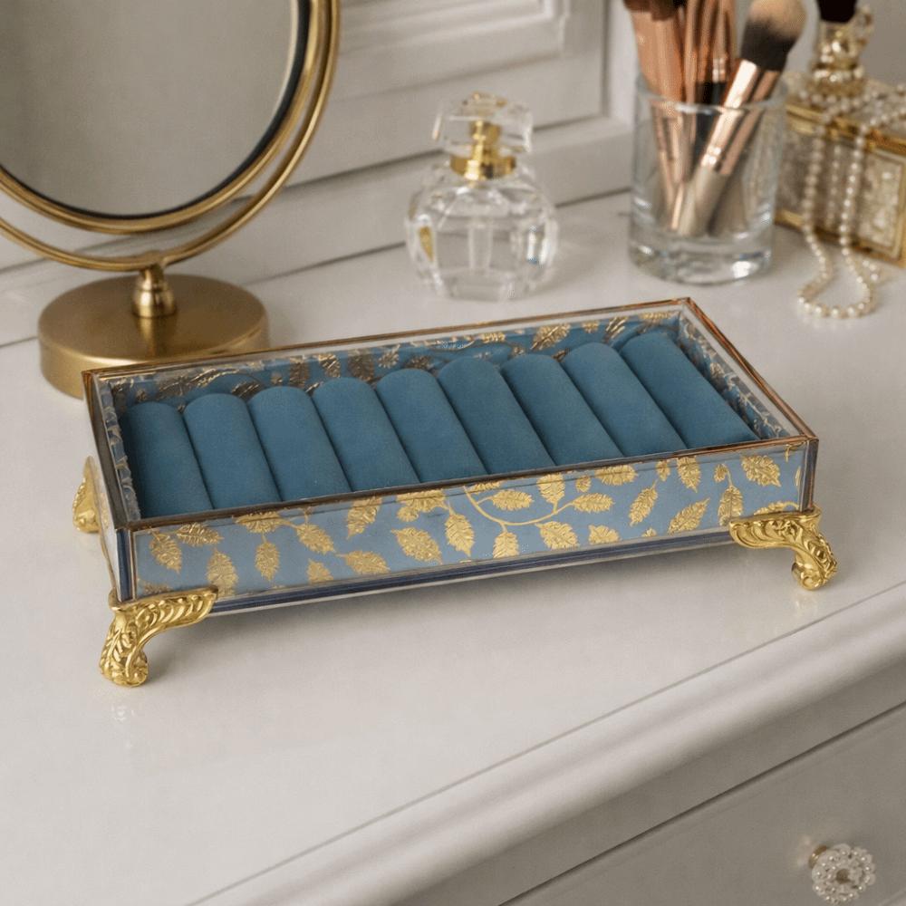 Durable Jewelry Display Stand Smooth Jewelry Tray Holder Luxury Trinket Box Craft Show