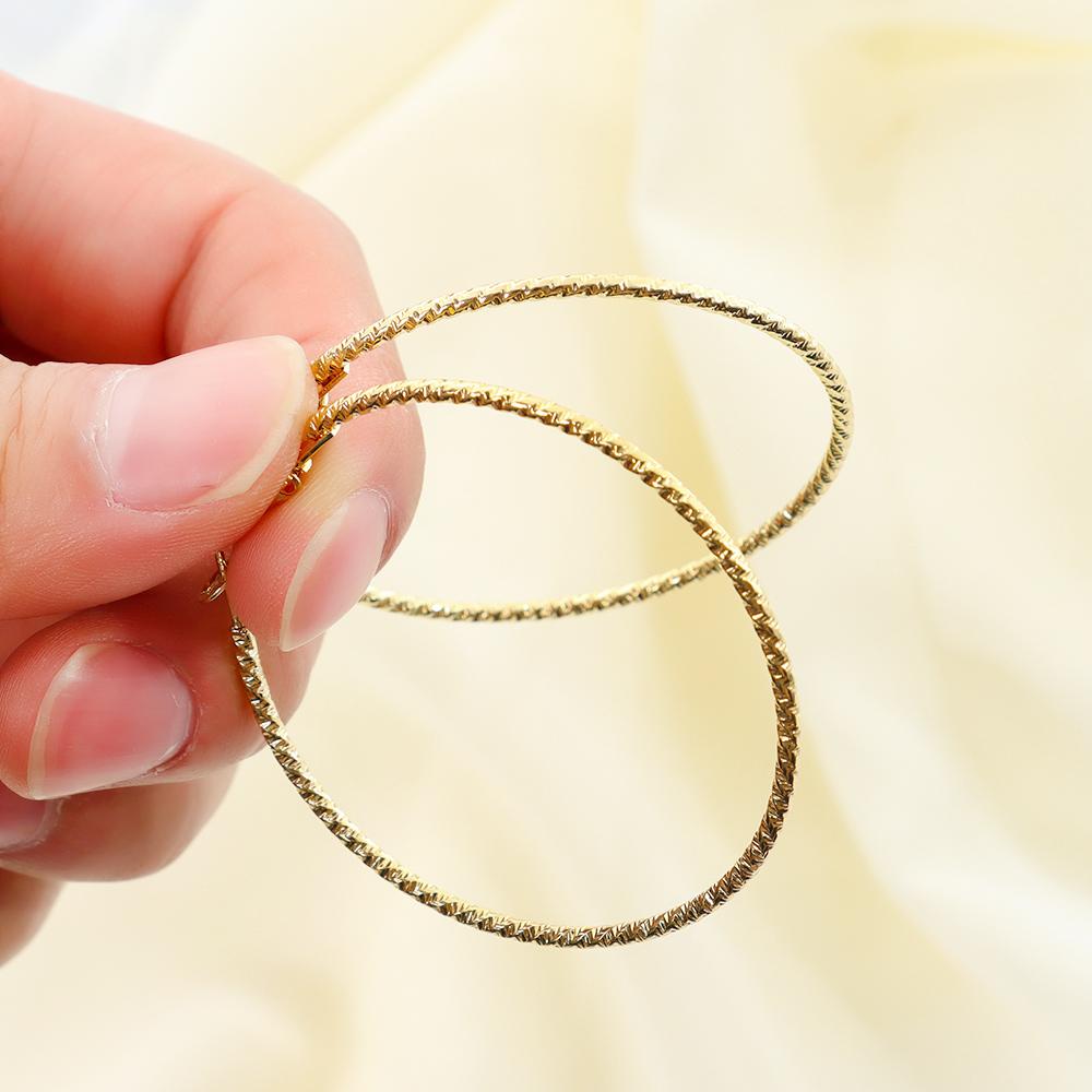 Big Circle Gorgeous Wedding Engagement Drop Dangle Stud Crystal Round Shape Round Hoop Earrings
