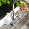 Faucet Mat Kitchen Sink Silicone Splash Pad Drainage Waterstop Bathroom Countertop Protector Quick Dry Tray
