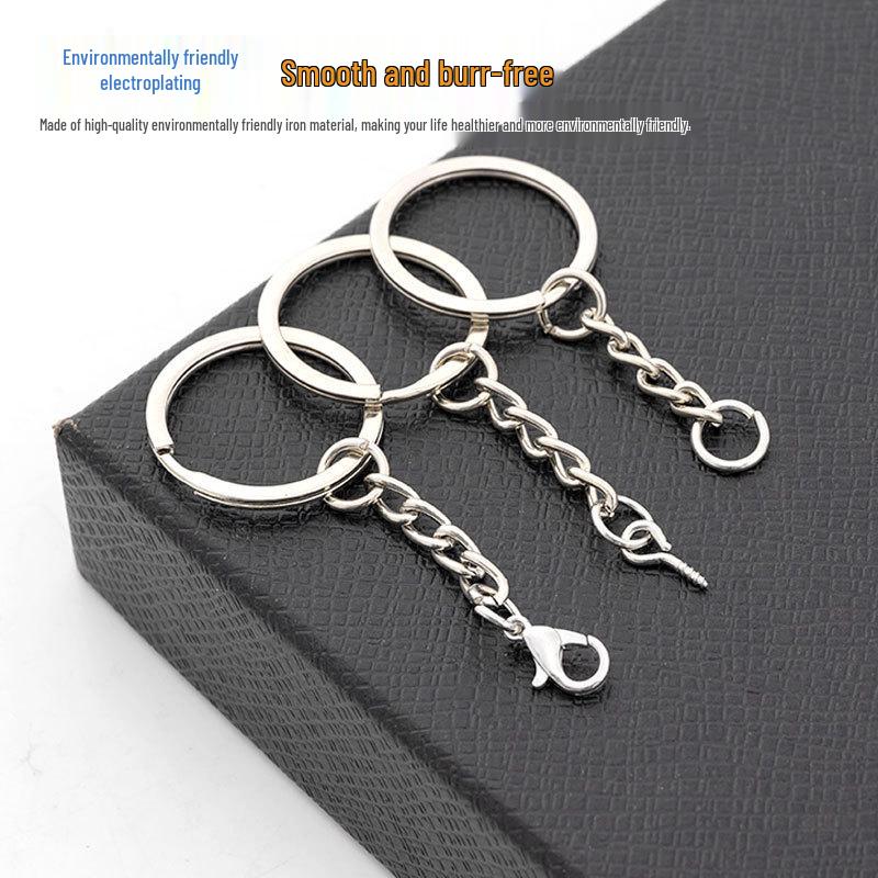 Eco-Friendly Nickel-Free Metal Keyring: DIY Jewelry Accessory, Split Ring Keychain with Doll Pendant