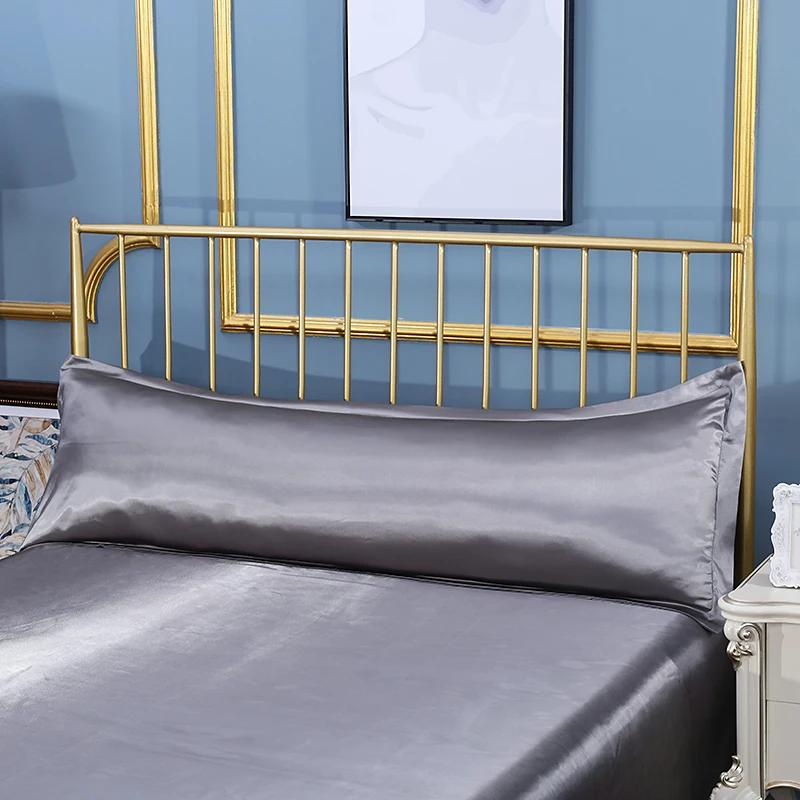 Multicolor Design Emulation Silk Satin Long Pillowcase Pillow Cover Pillow Case For Healthy Standard 48x120cm/48x150cm