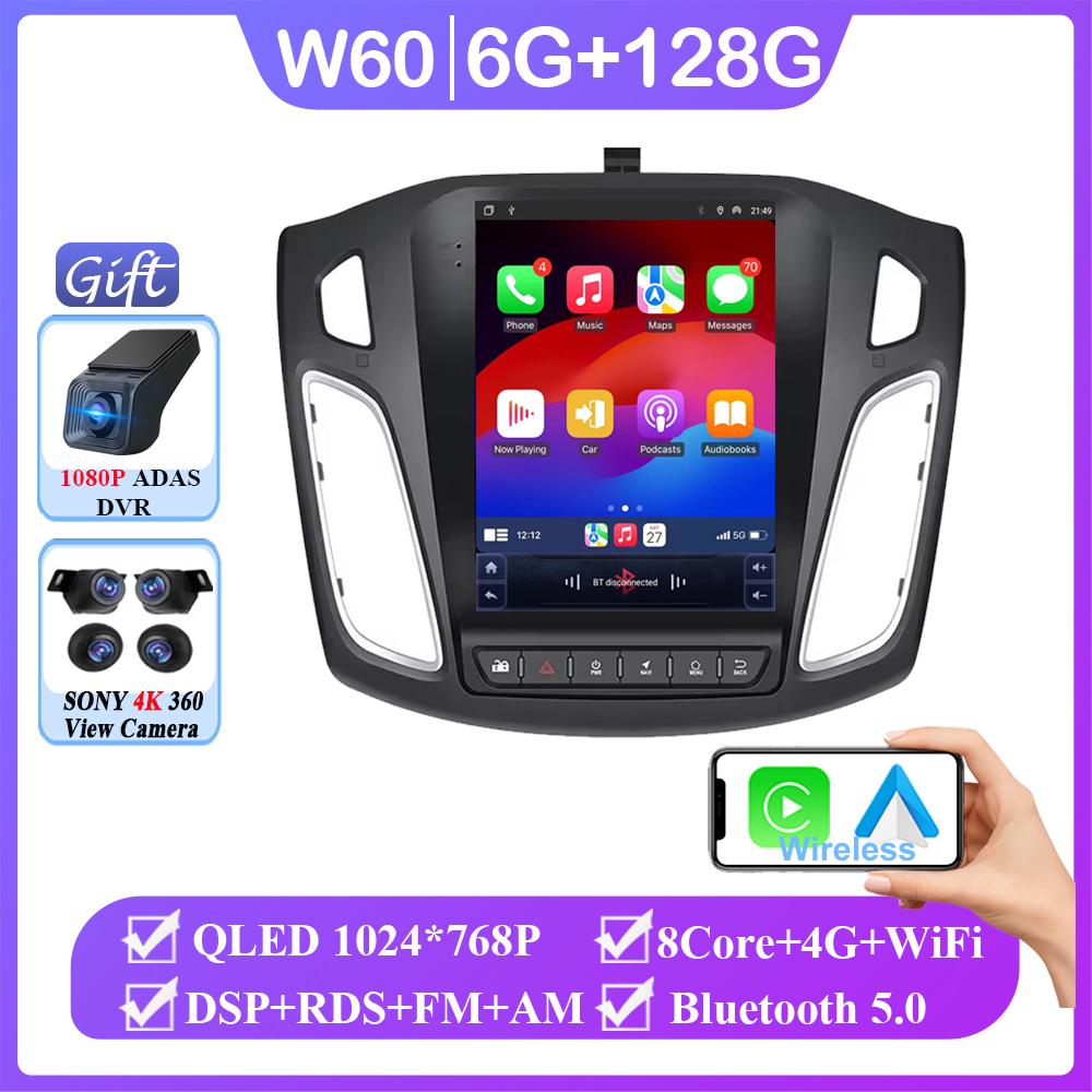 9,7-дюймовый экран для Ford Focus 3 Mk 3 2011-2019 Автомобильный DVD Авторадио Carplay 4G Мультимедийный Плеер WIFIGPS Навигация NP Нет 2din DVD