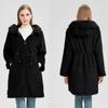 Two-sided Wearing Large Fur Collar Mid-length Fleece-lined Parkas Women's Cotton-padded Coat Thickened Jacket
