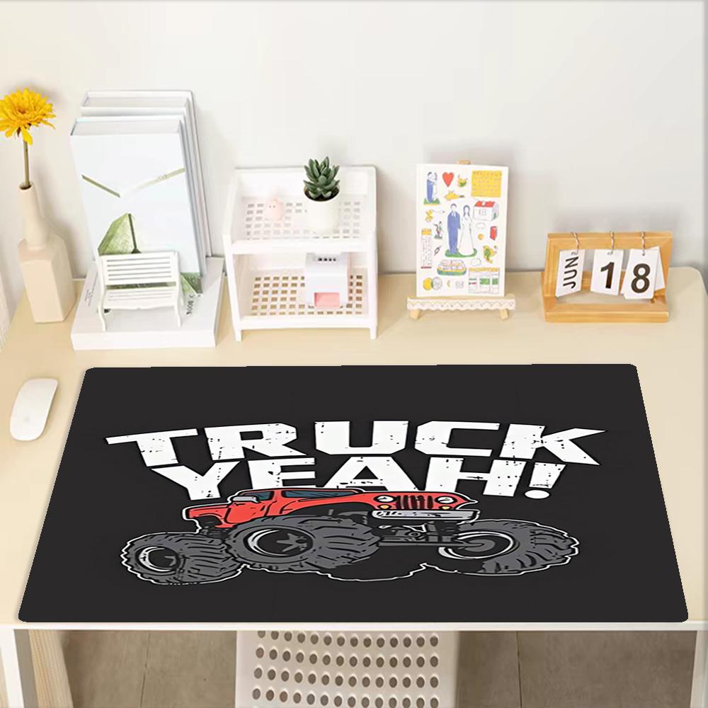 Truck Theme Mouse Pad, Non Slip Rubber Base, Multifunctional Office & Home Decor, Perfect for Workspace Personalization.