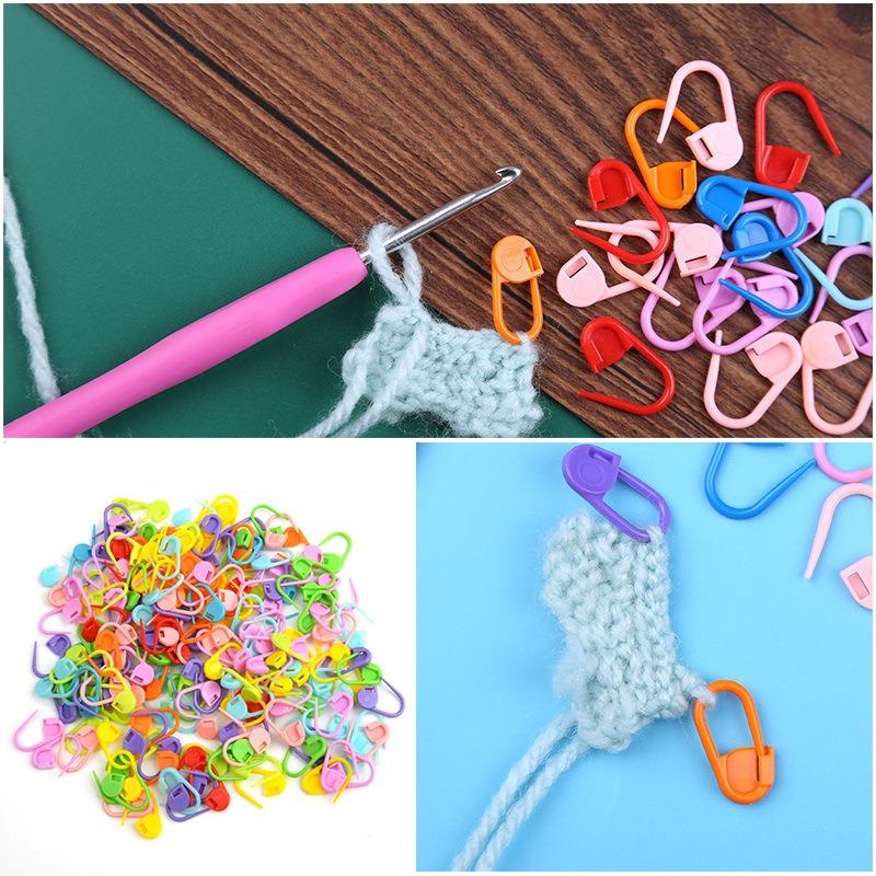 Plastic Stitch Markers Set Boxed Knitting Pins Sweater DIY Craft Supplies Crochet Locking Stitch Markers Knitting Accessories
