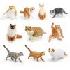 Lifelike Realistic Pet Figurines PVC Cat Action Figures Cute Cat Statue Ornament  Desktop Ornament