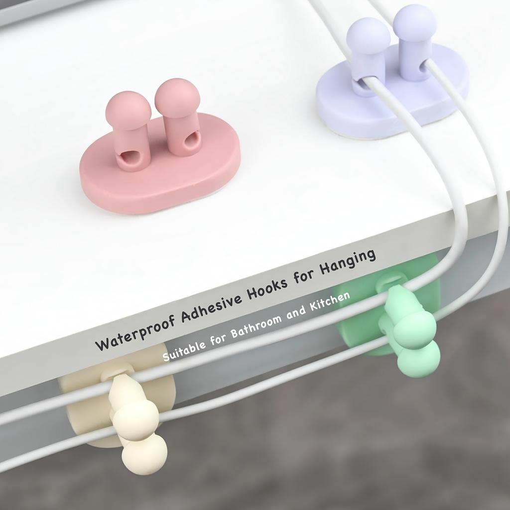 2 шт. силиконовый держатель для зубных щеток, многофункциональный крючок, крючки для бритвы, клейкий настенный крепёж для подвешивания кабеля с вилкой для полотенец, декоративный крючок