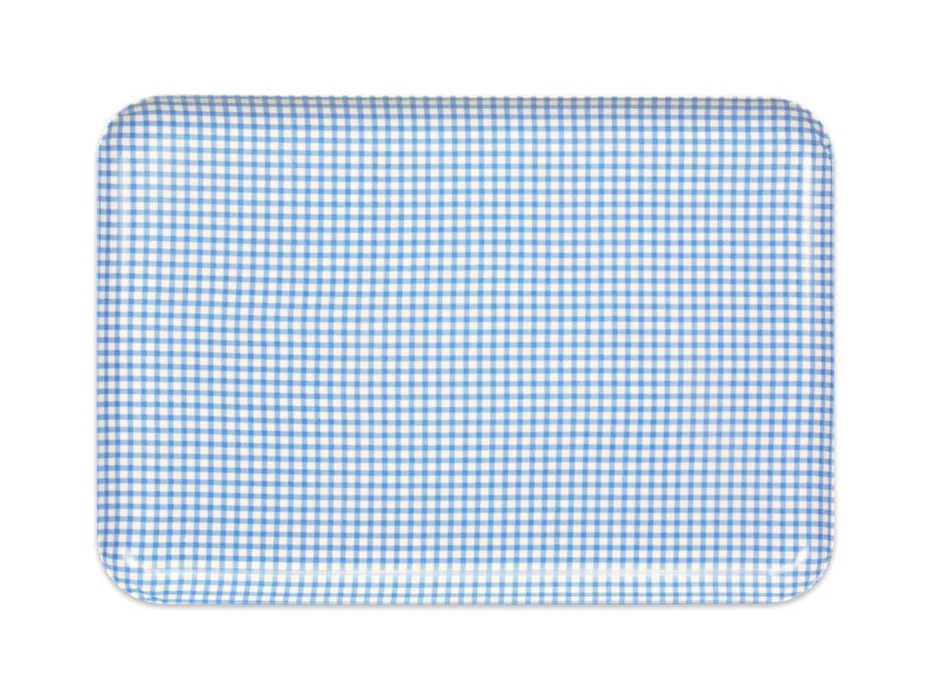 TATSU-CRAFT NR Non-Slip Tray L 39 cm Check Blue Direct from Japan