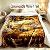 Decorative Artwork Theme Custom Blanket Personalized Name & Text Customized Soft Warm Throw Blanket Home Decor