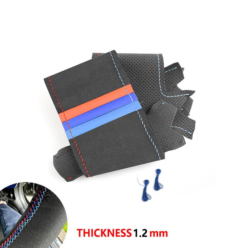 Автомобильный замшевый чехол на руль для BMW M Sport F10 F11 F12 F13 F20 F22 F30 F31 F32 F34 F36 F48 F39 F25 F26 F15