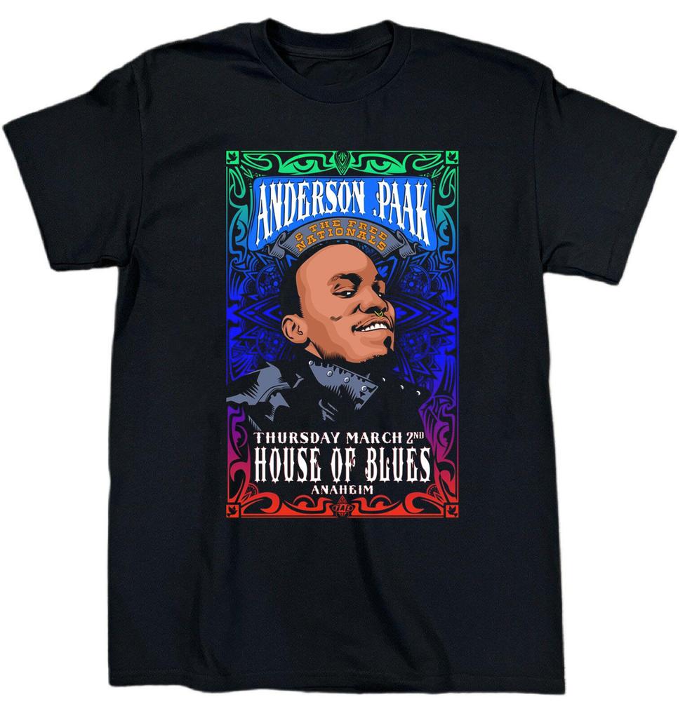 New Anderson Paak Music Tour Cotton S-5XL Black T Shirt Unisex MC426 Unisex T-Shirt