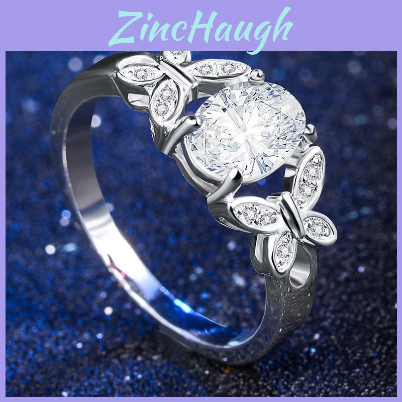 Ring Gemstone Bling White White Rhinestone Diamond