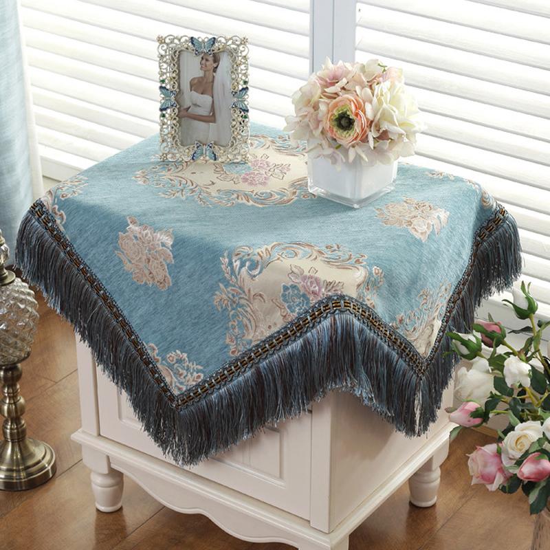 Утепленная европейская роскошная жаккардовая скатерть с кисточкой для свадьбы, дня рождения, круглого стола, скатерть для домашнего декора