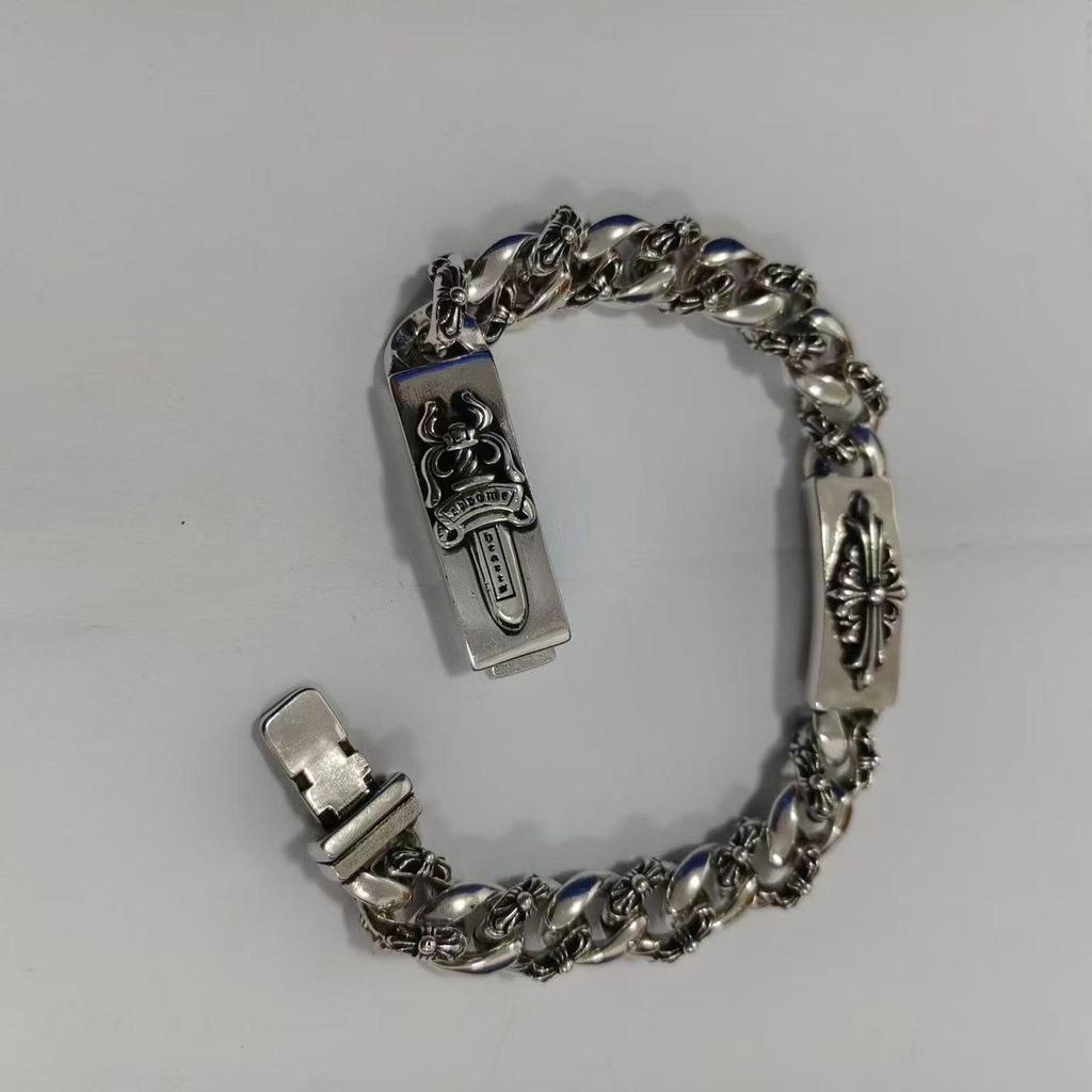 Браслет CH Trendy Retro с подвесками в виде игральных костей и креста, с бриллиантовыми, золотыми и серебряными акцентами