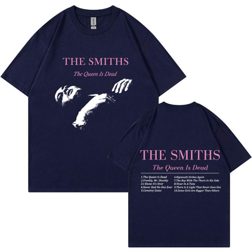 The Smiths The Queen Is Dead Моррисси Принт Оверсайз Футболка Мода Панк Рок Группа Футболки Уличная одежда Унисекс Комфорт Футболка