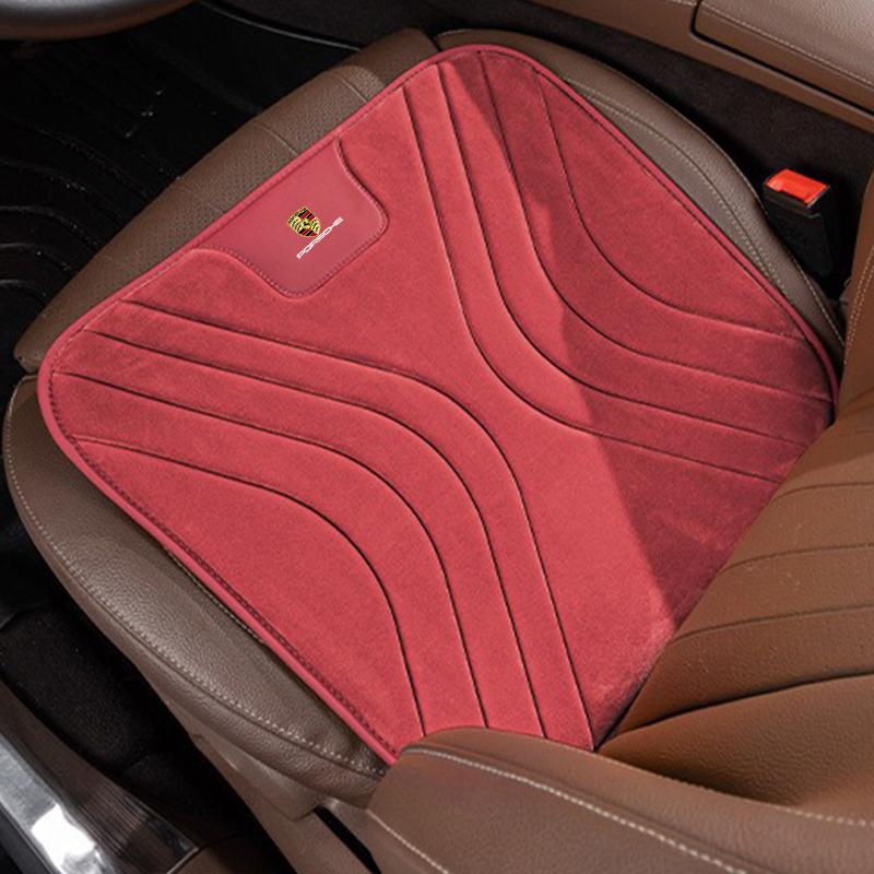 Автомобильная подушка на сиденье Утолщенная Изоляционная Фланелевая Плюшевая Подушка на Сиденье Для Porsche Macan 911 718 Taycan Panamera Cayenne Boxster Cayman