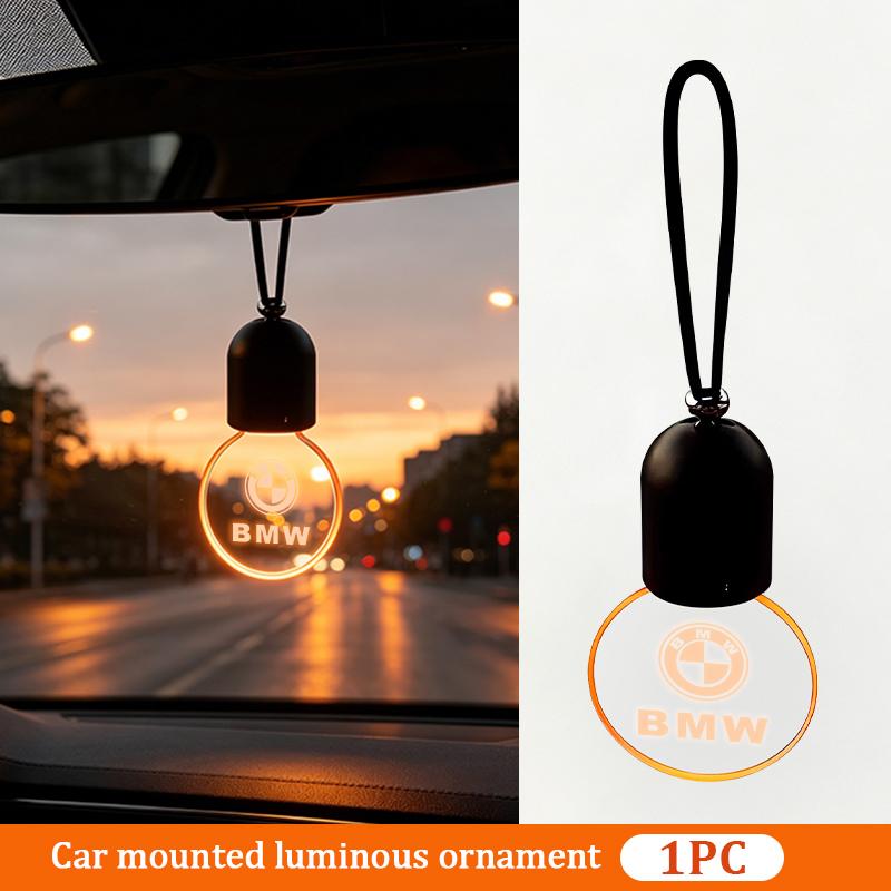Car Luminous Acrylic Pendant Auto Hanging Decor Interior Accessories For BMW Performance X1 M3 M6 F01 F02 E34 E36 E60 F10 F20 X6 YF6
