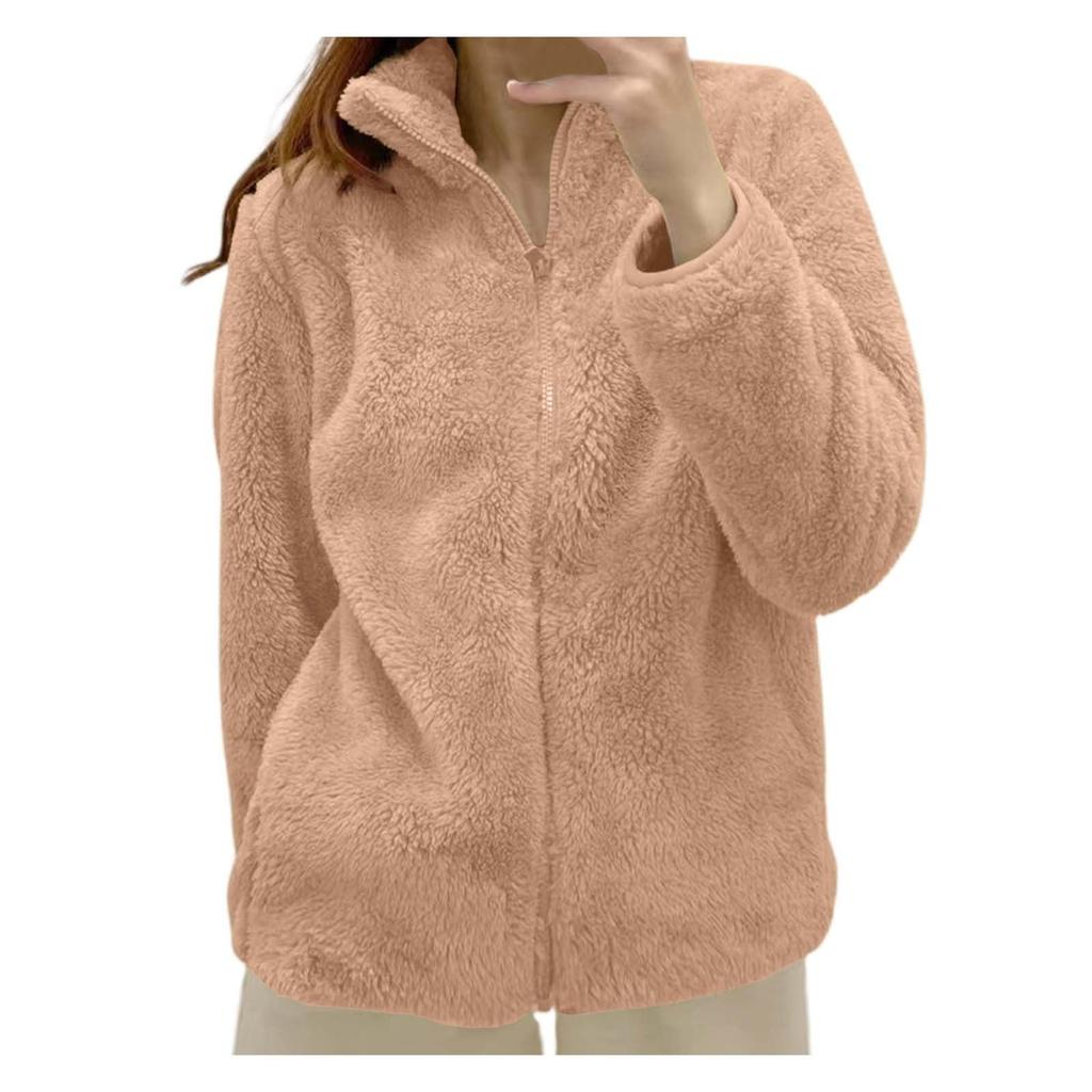 Womens Fleece Zip Up Jacket Light Fall Jackets Winter Plus Size Jackets
