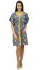 Bimba Women Short Polyester Button-Down Kaftan Beach Coverup Drawstring