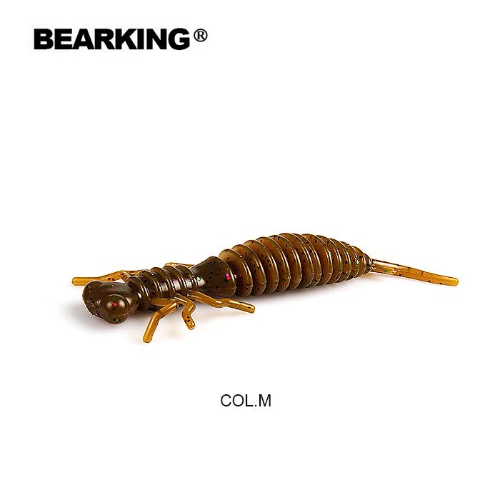 BEARKING Мягкие приманки в виде личинки, 6,2 см, 1,6 г, 8 шт./пакет, искусственный силиконовый окунь, щука, гольян, приманка для плавания, отсадка, пластиковые приманки, червь