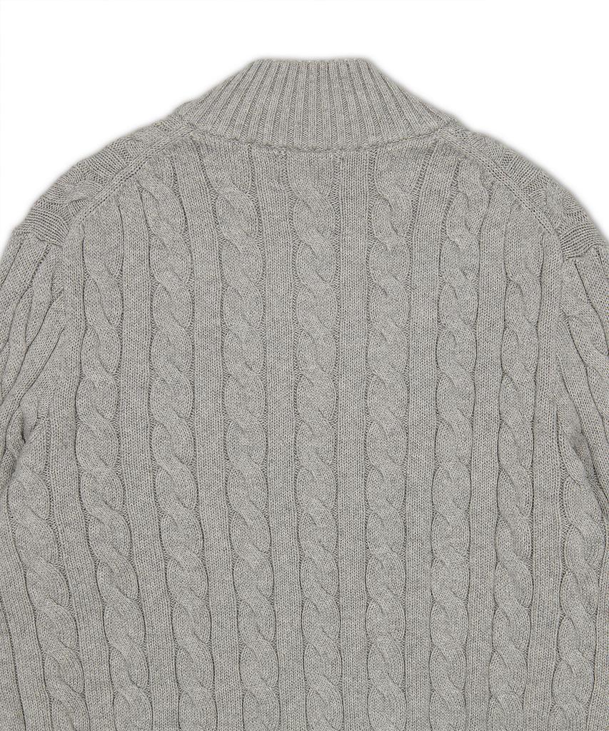POLO RALPH LAUREN Cable Knit Cotton Sweater - Grey
